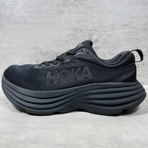 Hoka One One Bondi 8 Running Shoes - Women's Size 6.5 - Black - Picture 1 of 11